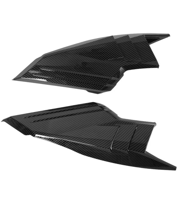 PC Plastic Painted Carbon Fiber Rear Intake Port Trim For Corvette C8 Z51 Z06 E-Ray GS Coupe Only 2020-2027