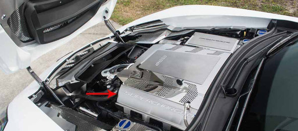 2015-2019 Corvette Z06 Stingray - Fuel Rail Covers SUPERCHARGED 2Pc | Stainless Steel, Choose Color