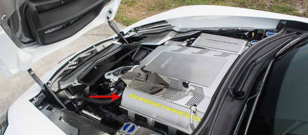 2015-2019 Corvette Z06 Stingray - Fuel Rail Covers SUPERCHARGED 2Pc | Stainless Steel, Choose Color