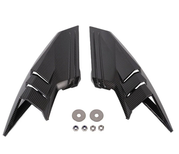 PC Plastic Painted Carbon Fiber Rear Intake Port Trim For Corvette C8 Z51 Z06 E-Ray GS Coupe Only 2020-2027
