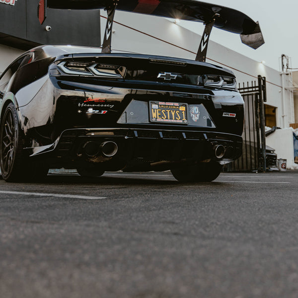 2017-2025 Chevy Camaro ZL1 / ZL1 1LE EVO Diffuser W/ Smokey Reflectors Gloss Black