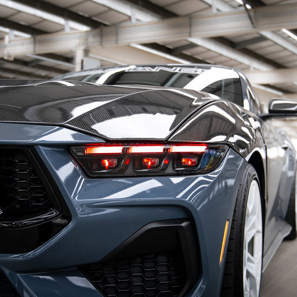 2024+ Ford Mustang S650 RGB Headlights With Gloss Black Housing (Pair)