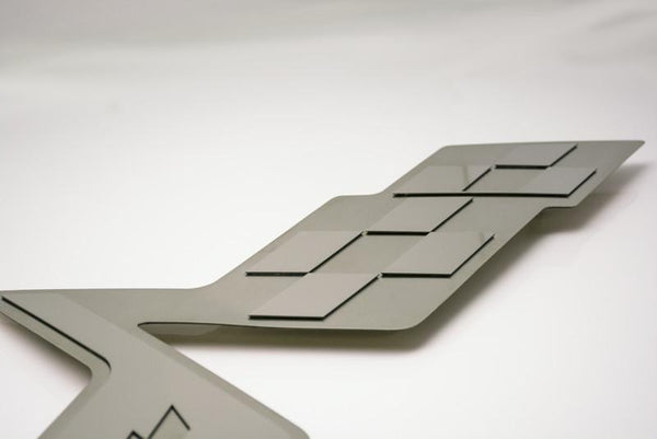 2005-2013 C6 Corvette - Hood Badge C6 Crossed Flags for Factory Hood Pad| Stainless Steel