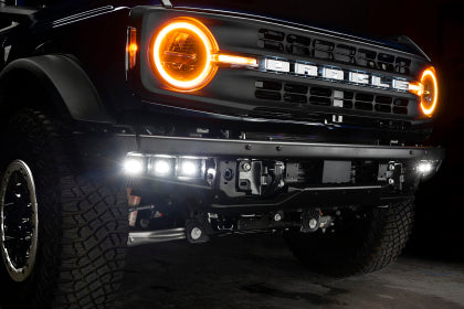 ORACLE Lighting 2021-2024 Ford Bronco Triple LED Fog Light Kit for Steel Bumper - White