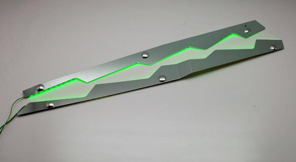 2014-2019 C7 / Z51 / Z06 Corvette - Illuminated Fender Caps 2Pc | Brushed Stainless, Choose LED Color