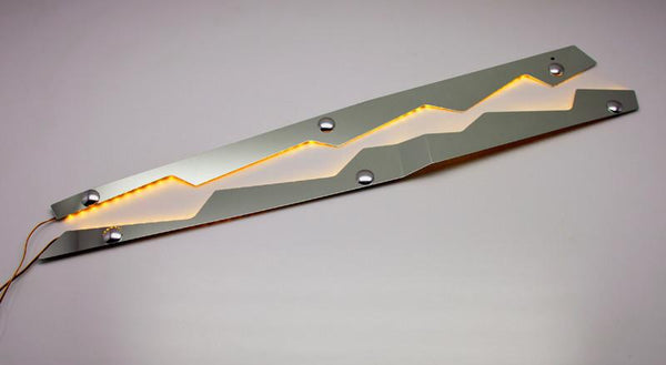2014-2019 C7 / Z51 / Z06 Corvette - Illuminated Fender Caps 2Pc | Brushed Stainless, Choose LED Color