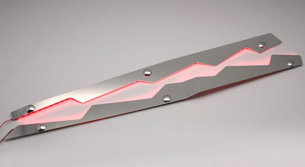2014-2019 C7 / Z51 / Z06 Corvette - Illuminated Fender Caps 2Pc | Brushed Stainless, Choose LED Color