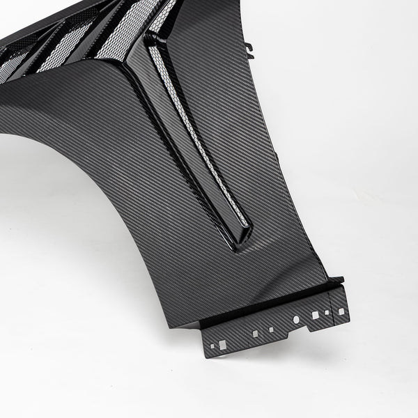 2024-2026 Mustang S650 Type-GTD Dry Gloss Carbon Fiber Front Fenders Pair