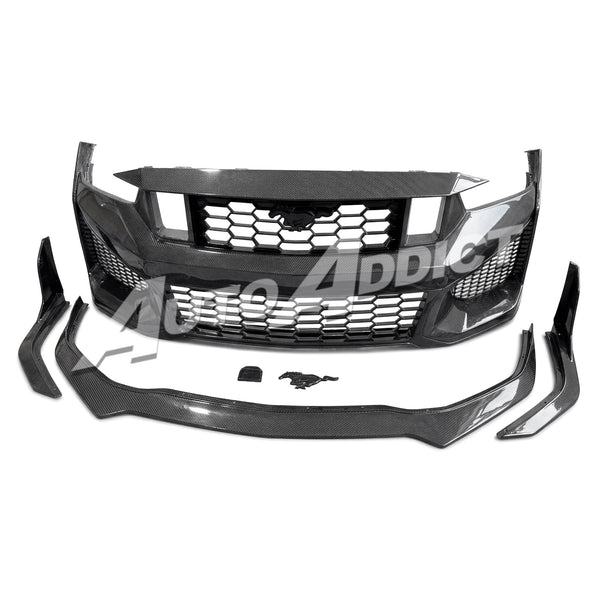 2024–2026 Mustang S650 Heritage SC™ V-Shaped Dry Gloss Carbon Fiber Bumper Kit Track Package