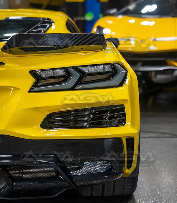 AGM C8 Z06 / ERay / ZR1 Visible Carbon Spoiler Wicker Extensions