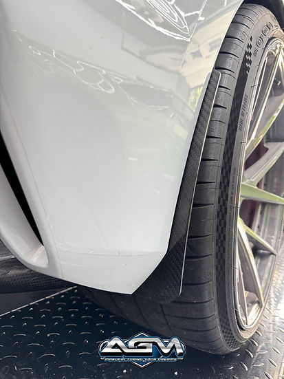 AGM C8 Corvette Z06/ERay Carbon Extended Splash Guards (Front & Rear)