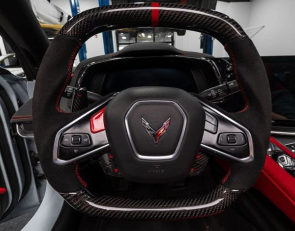 CForce Performance Steering Wheel Carbon Fiber Volume Button Covers 4PC