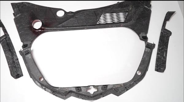 2020-2027 C8 Corvette Red Carbon Fiber Frunk Trim Panels Z06 E-Ray Stingray