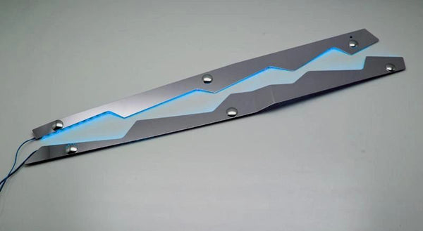 2014-2019 C7 / Z51 / Z06 Corvette - Illuminated Fender Caps 2Pc | Brushed Stainless, Choose LED Color