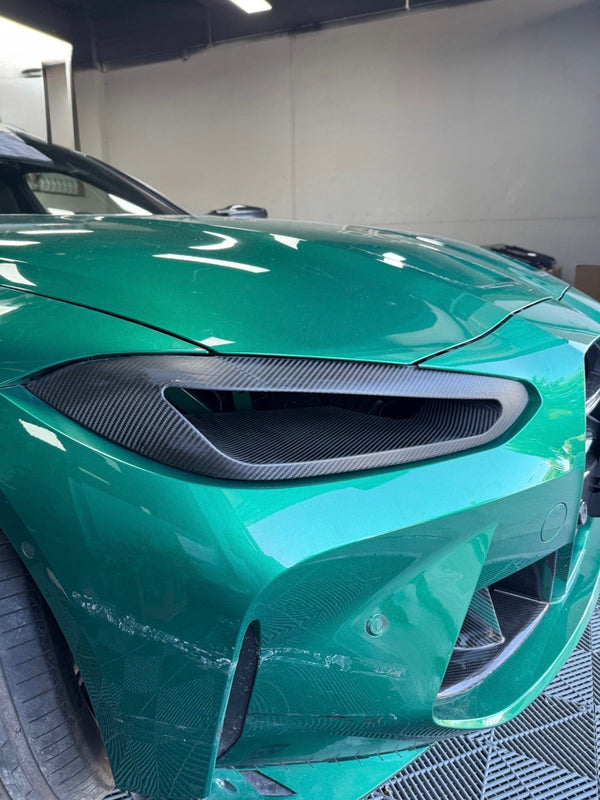 G8X M3/M4 Dry Carbon Fiber Headlight Delete Intake Duct