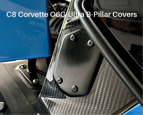 C8 Corvette O6G-Ultra B-Pillar Covers - Carbon Fiber
