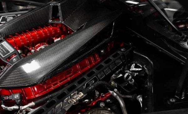 C8 Z06 5W50 Corvette Flag or Z06 Script Billet Oil Cap Cover - Black, Blue or Red