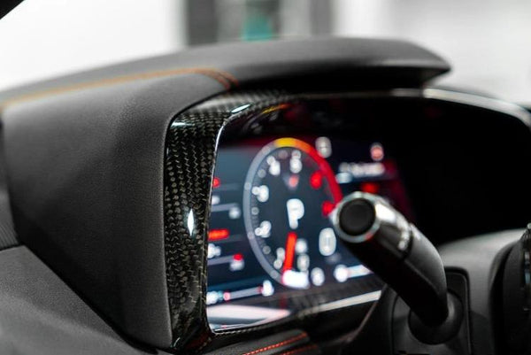 C8 Corvette Carbon Fiber Gauge Cluster Trim Overlay - Paragon Performance