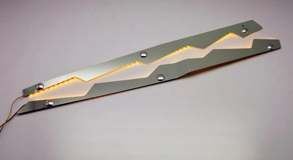 2014-2019 C7 / Z51 / Z06 Corvette - Illuminated Fender Caps 2Pc | Brushed Stainless, Choose LED Color