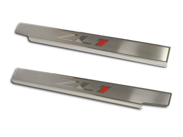 2012-2015 Camaro ZL1 - Executive Series 'ZL1' Door Sills 2Pc | Brushed/Polished Stainless Steel