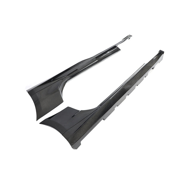 2017-2025 Chevy Camaro ZL1 OEM Side Skirt Rocker 1pc Gloss Carbon Fiber (PAIR)