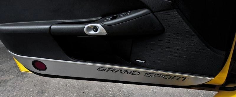 2010-2013 C6 Corvette - Door Guards with Grand Sport Inlay 2Pc | Brushed Stainless, Choose Color