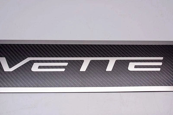 2005-2013 C6 Corvette - Outer Door Sills CORVETTE Style Carbon Fiber | Polished or Brushed Trim