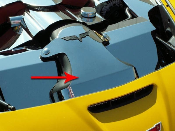 2006-2013 C6/Z06/GS Corvette - Air Tube Cover Component | Polished Stainless Steel