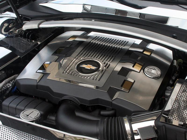 2010-2015 Camaro RS - Engine Shroud Cover V6 10Pc | Polished, Brushed, Gold Tone Stainless Steel