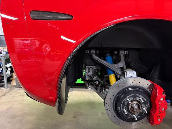 AGM C6 Corvette Carbon Fiber Rear Mudflap / Splash Guards