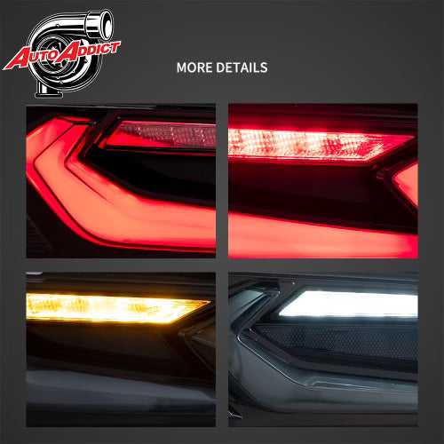 2016-2018 CHEVY CAMARO UMBRA LED TAILLIGHTS GLOSS BLACK/SMOKE LENS