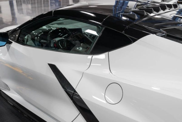 Paragon C8 Corvette Carbon Fiber B Pillar Trim Overlay - Coupe or HTC