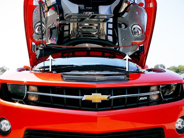 2010-2015 Camaro - Lower Hood Plate | Polished Stainless Steel