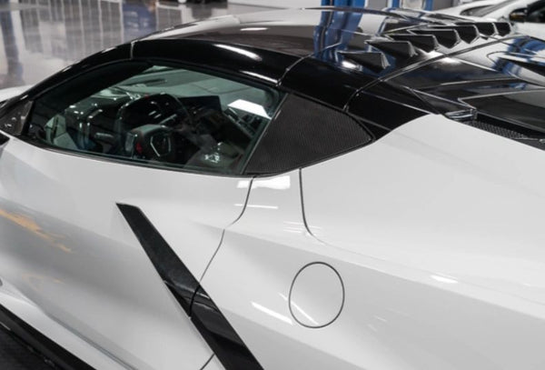 Paragon C8 Corvette Carbon Fiber B Pillar Trim Overlay - Coupe or HTC