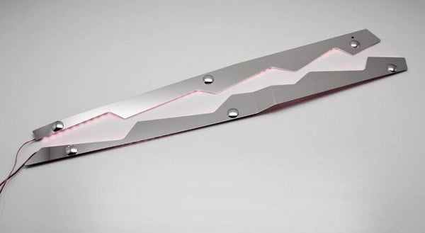 2014-2019 C7 / Z51 / Z06 Corvette - Illuminated Fender Caps 2Pc | Brushed Stainless, Choose LED Color