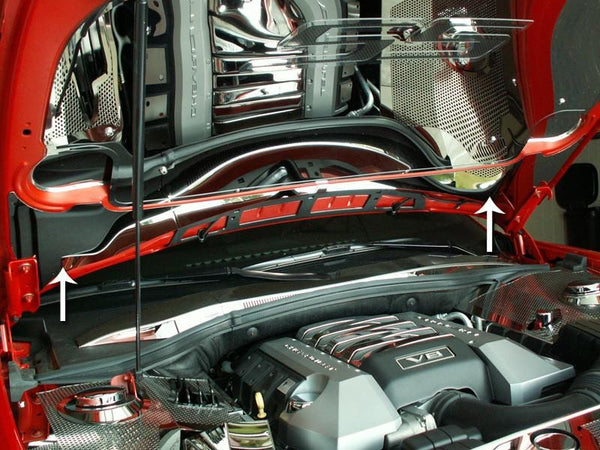 2010-2015 Camaro - Lower Hood Plate | Polished Stainless Steel