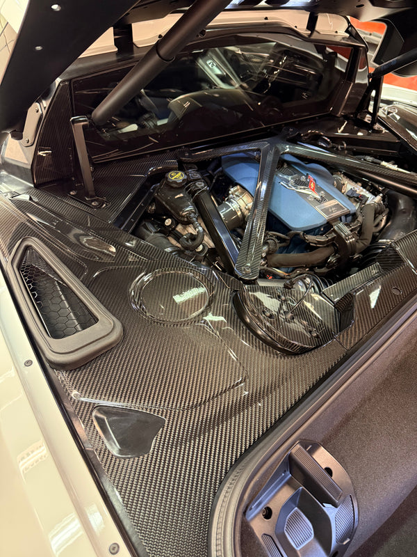 AGM C8 Corvette Carbon Fiber Ultimate Engine Bay Package