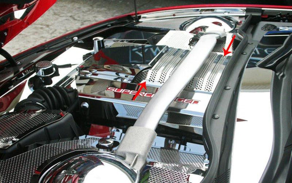 2012-2015 Camaro ZL1 - Supercharger Perforated Plenum Cover | Polished Stainless Steel