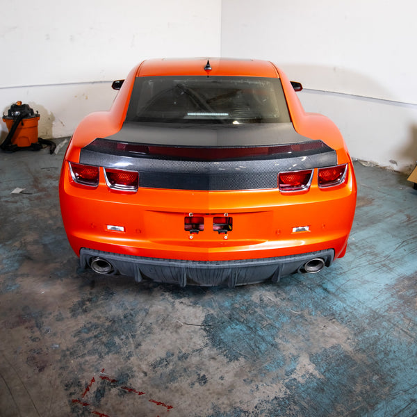 2010-2013 Camaro Type-X Double Sided Gloss Carbon Fiber Trunk W/ Integrated Spoiler