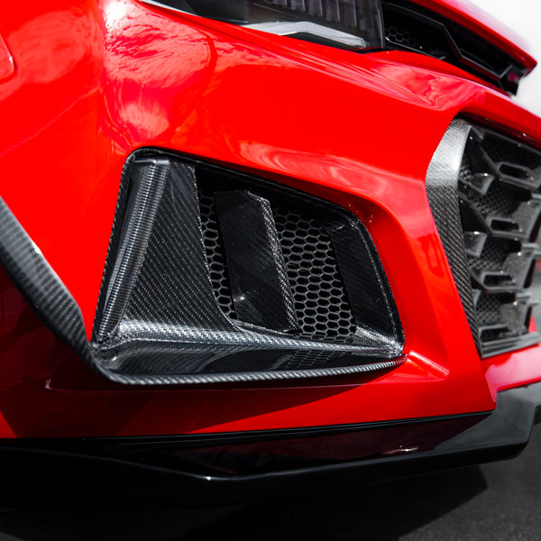 2016-2025 Camaro SS/RS/LT Type-ZL1 Gloss Carbon Fiber Bezels (Pair)