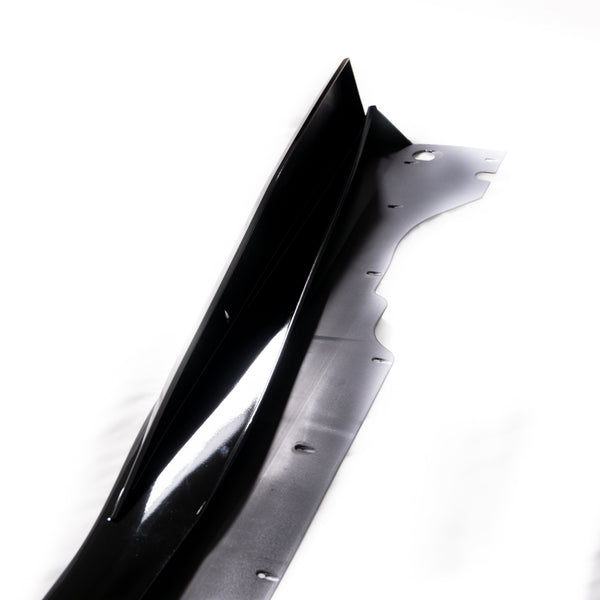 2020-2024 Corvette C8 Stingray Evo Style Side Skirts Gloss Black Pair