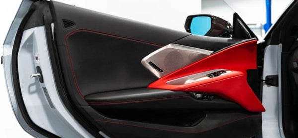 CForce Performance C8 Corvette Carbon Fiber Speaker Covers - Black