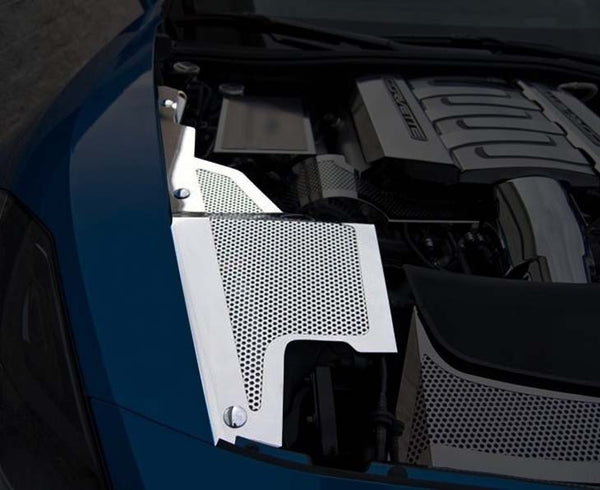 2014-2019 C7 Corvette Z06/Grand Sport/Stingray - Inner Fender Covers 3Pc | Stainless Steel, Brushed Finish