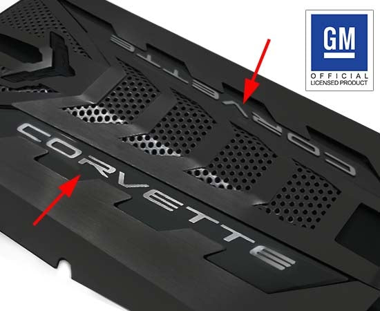 2020+ C8 Corvette Coupe - Engine Shroud Corvette Lettering | Stainless Steel, Choose Finish