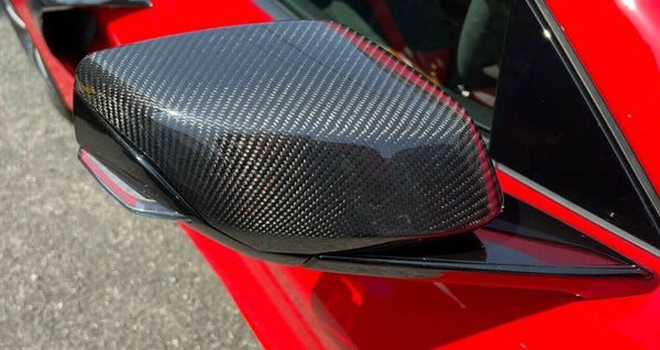 CForce Performance C8 Corvette Carbon Fiber Mirror Overlays