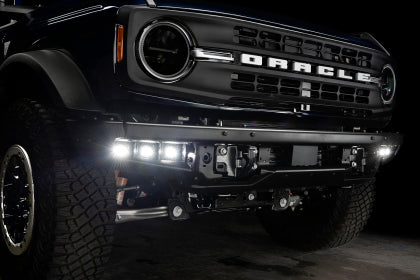 ORACLE Lighting 2021-2024 Ford Bronco Triple LED Fog Light Kit for Steel Bumper - White