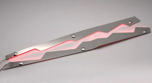 2014-2019 C7 / Z51 / Z06 Corvette - Illuminated Fender Caps 2Pc | Brushed Stainless, Choose LED Color
