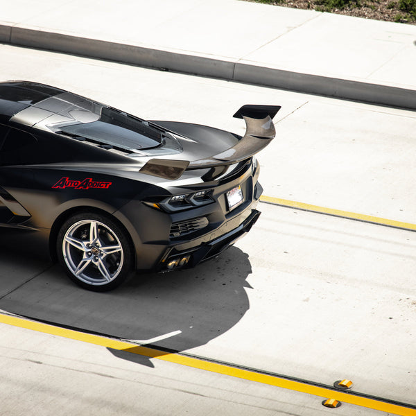 2020-2026 Corvette C8 Type-ZR1 Carbon Fiber 1pc Spoiler w/ Z06 Rear Bumper Kit For Stingray
