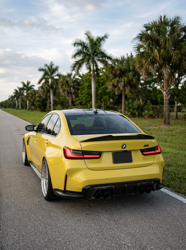 BMW 3 Series G20 G28/G80 M3 PSM Style Carbon Fiber Trunk Spoiler (2019 - 2024)