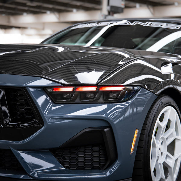 2024+ Ford Mustang S650 RGB Headlights With Gloss Black Housing (Pair)